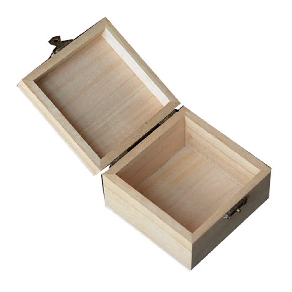 Cutie lemn pătrată – 8×8×5 cm , ideală pentru cadouri